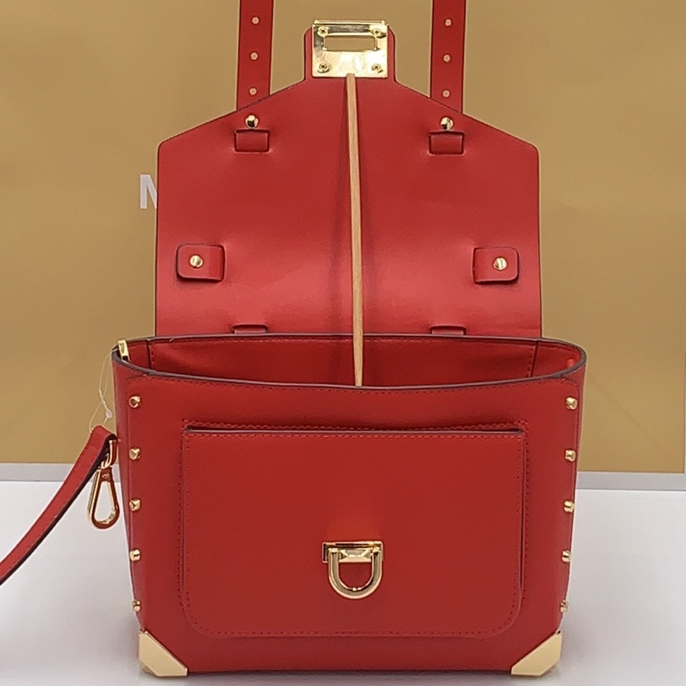 MICHAEL KORS MANHATTAN MEDIUM TOP HANDLE SCHOOL SATCHEL CROSSBODY BAG Flame - Picture 6 of 16